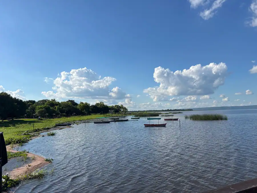 Lake with blue sky