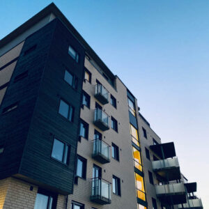 Apartments with blue sky